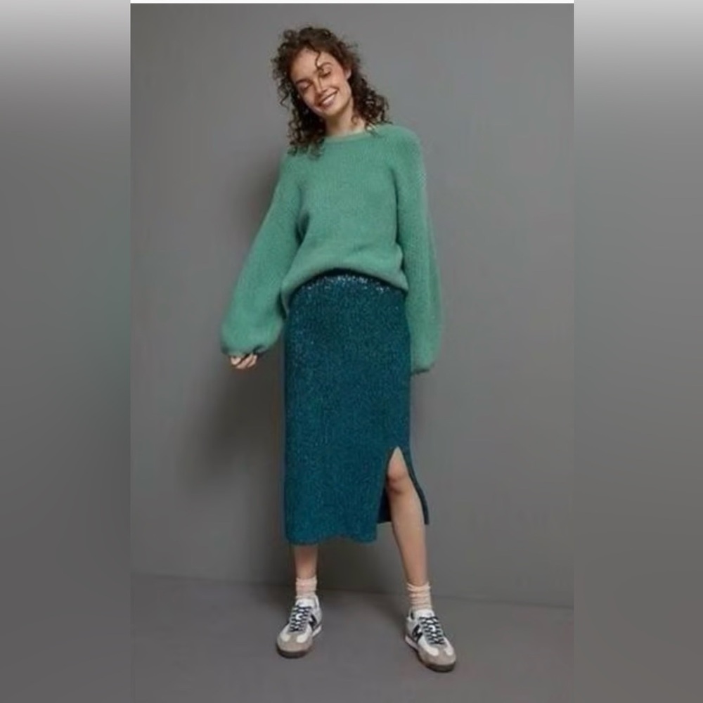 Sequin green skirt